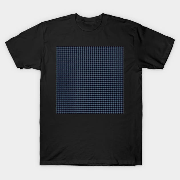 "Zelda" Small Houndstooth by Suzy Hager   Slate Blue and Black T-Shirt by suzyhager